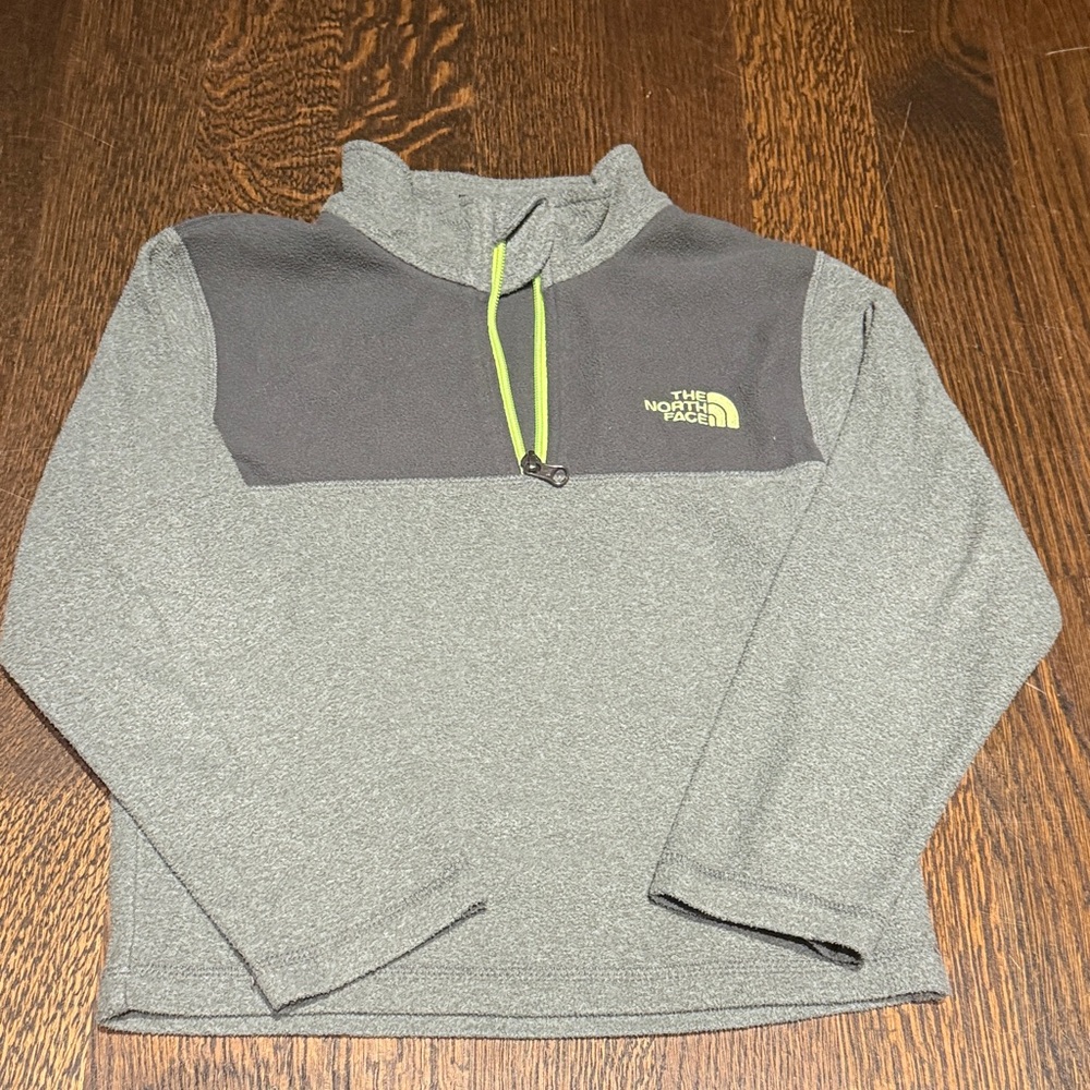 The North Face Gray and Black Half-Zip Fleece